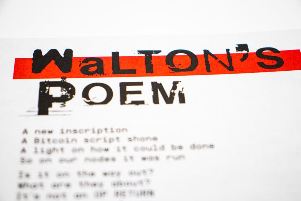 Walton's Poem