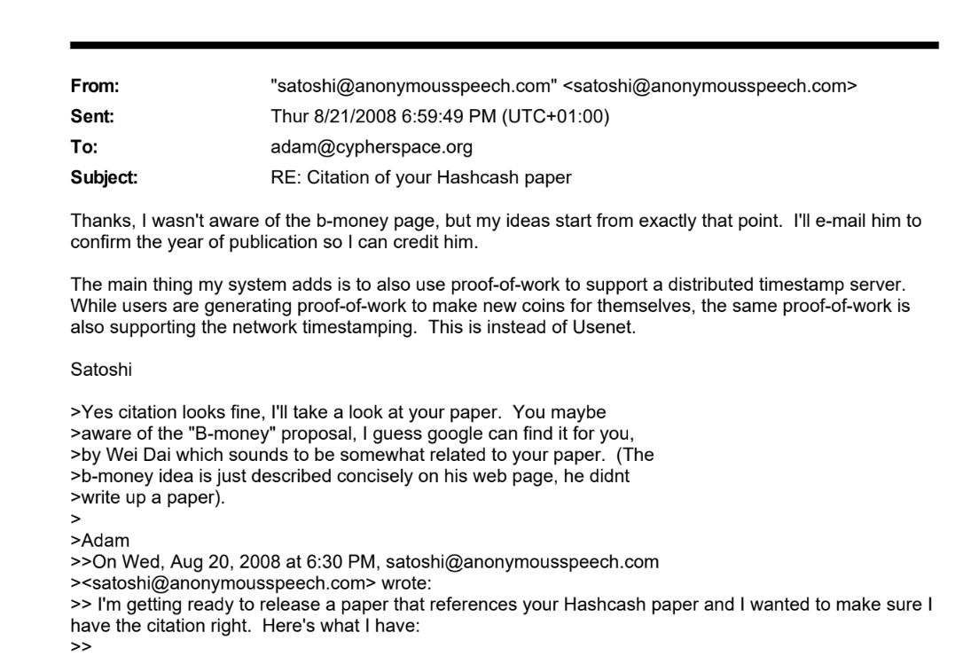 Read Adam Back's Complete Emails with Bitcoin Creator Satoshi Nakamoto 3