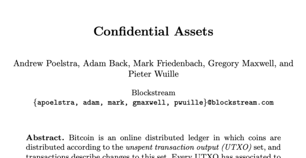 Liquid For Bitcoiners: Confidential Transactions 1