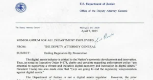 DOJ memo crypto privacy