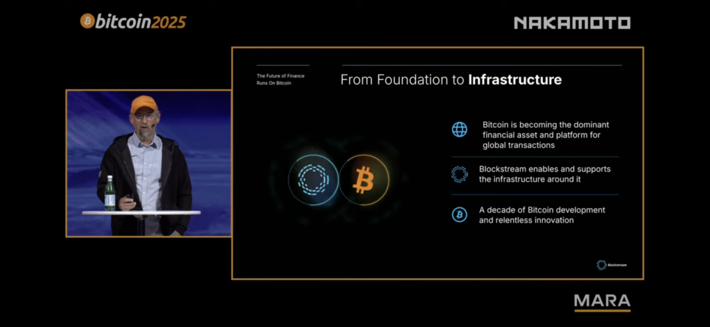At Bitcoin 2025, Blockstream CEO Adam Back outlines the roadmap to scale Bitcoin from 100 million to 1 billion users, unveiling infrastructure updates and a laser focus on self-custody.