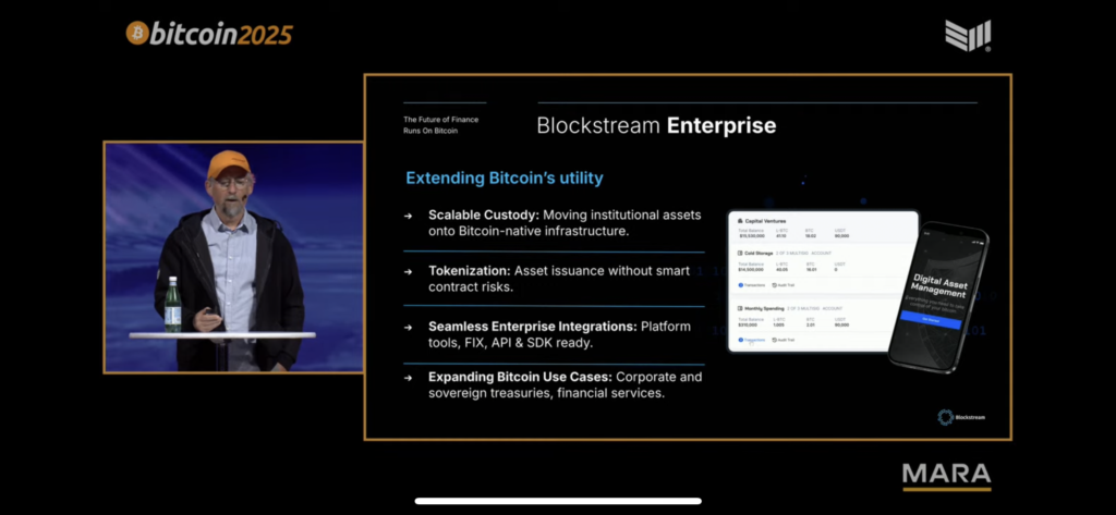 At Bitcoin 2025, Blockstream CEO Adam Back outlines the roadmap to scale Bitcoin from 100 million to 1 billion users, unveiling infrastructure updates and a laser focus on self-custody.