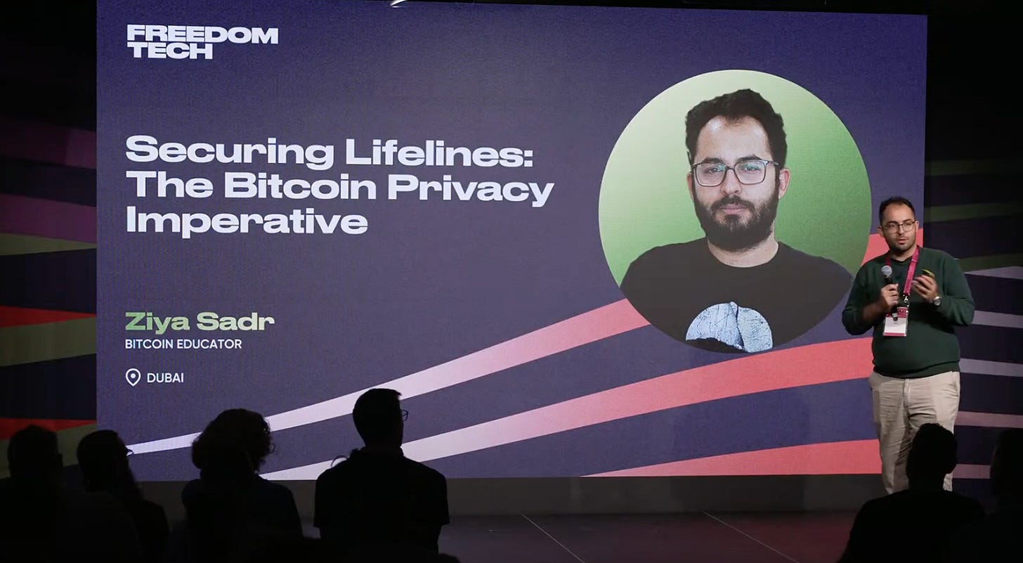 Independent Iranian Bitcoin educator, Ziya Sadr, speaks during the Freedom Tech track at the Oslo Freedom Forum.