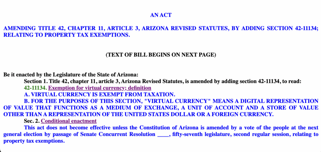 Arizona Introduces Bill To Exempt Bitcoin and Crypto From Property Taxes 1 arizona