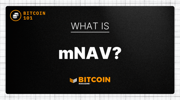 mNAV featured image. black background, white text.