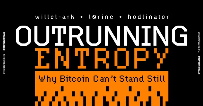 The Core Issue: Outrunning Entropy, Why Bitcoin Can't Stand Still