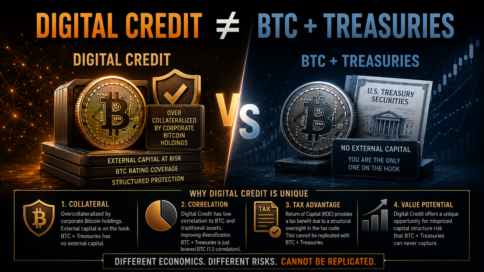 No – Digital Credit Cannot Be Replicated With Bitcoin and Treasuries